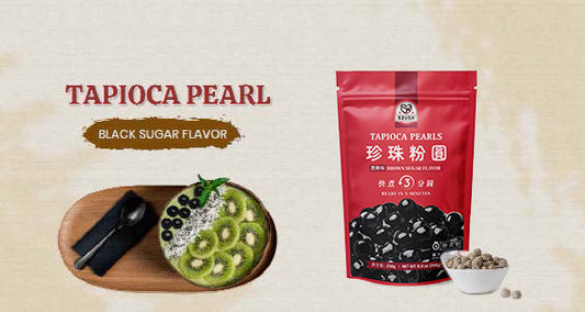 Homemade Black Sugar Milk Tea with Chewy Boba Pearls