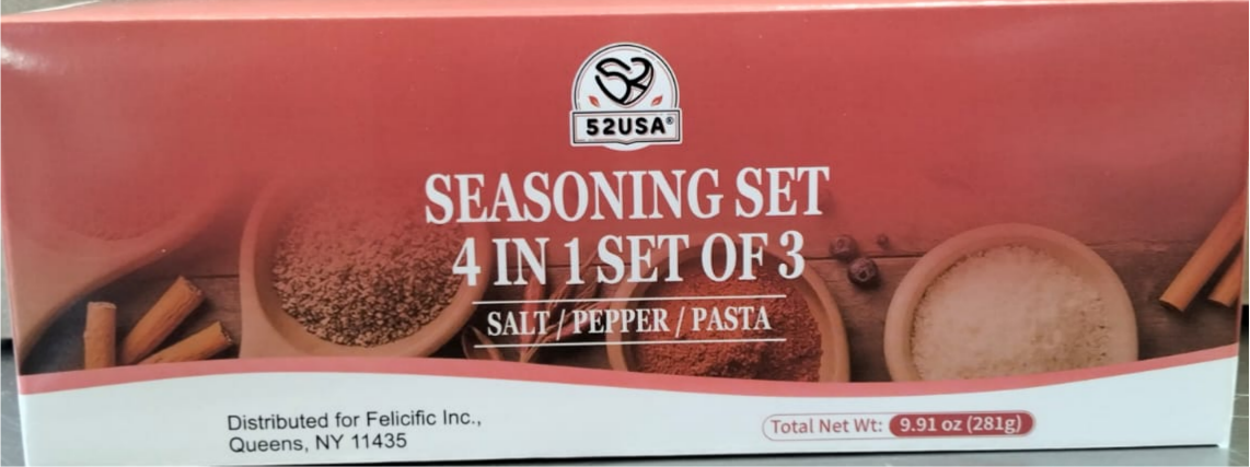 52usa Seasoning set 4in1 set of 3 (Pepper/Salt/Pasta)