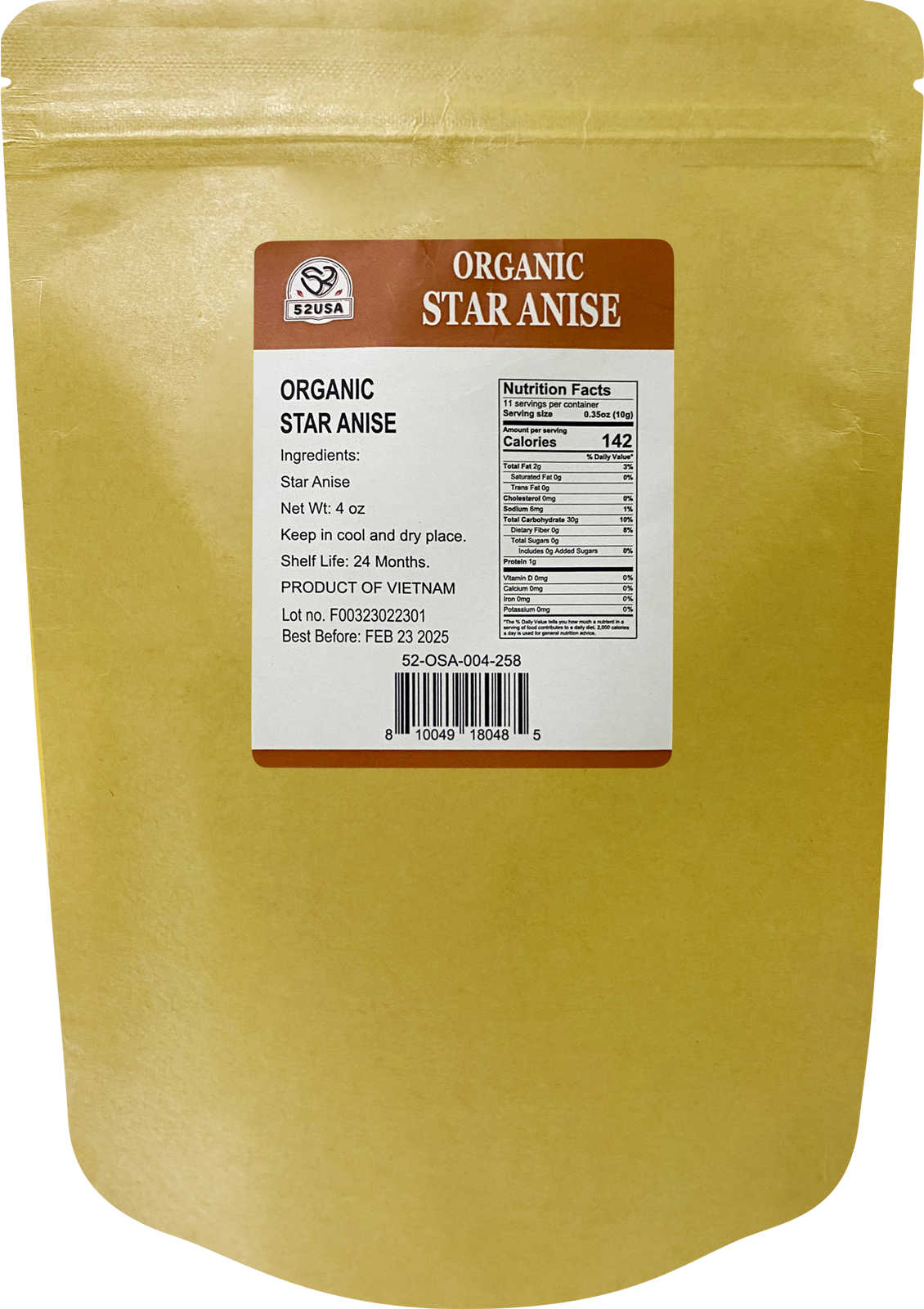 52usa Organic Star Anise, 4oz