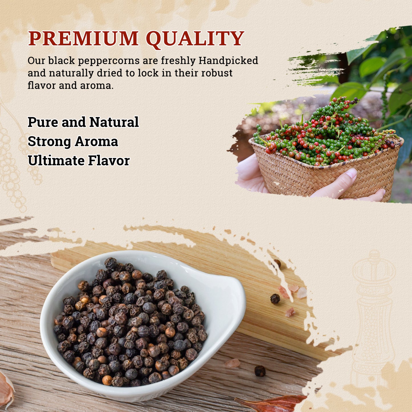 52usa Whole Black Pepper 12oz