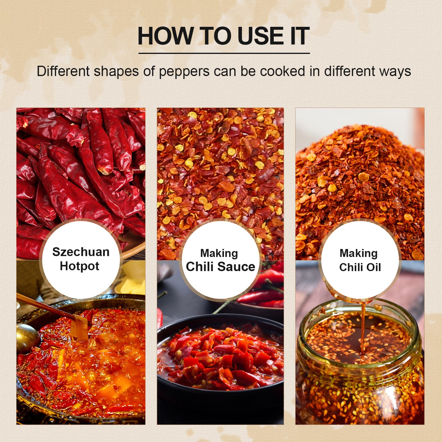 52USA Dried Chilli Peppers, Whole Dried Chilies 4 oz, Mild Spicy Chili Peppers, 100% Natural & Premium Sichuan Red Dry Chilis, Red Chili Peppers, Dry Sichuan Chile Peppers Great for Mexican Recipes