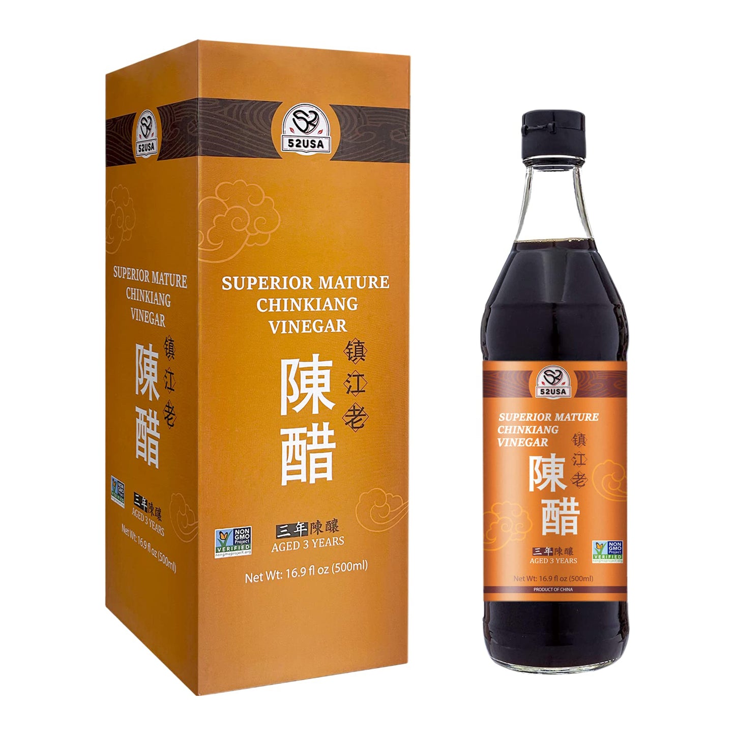 52usa Chinese Aged Black Rice Vinegar 16.9 fl oz