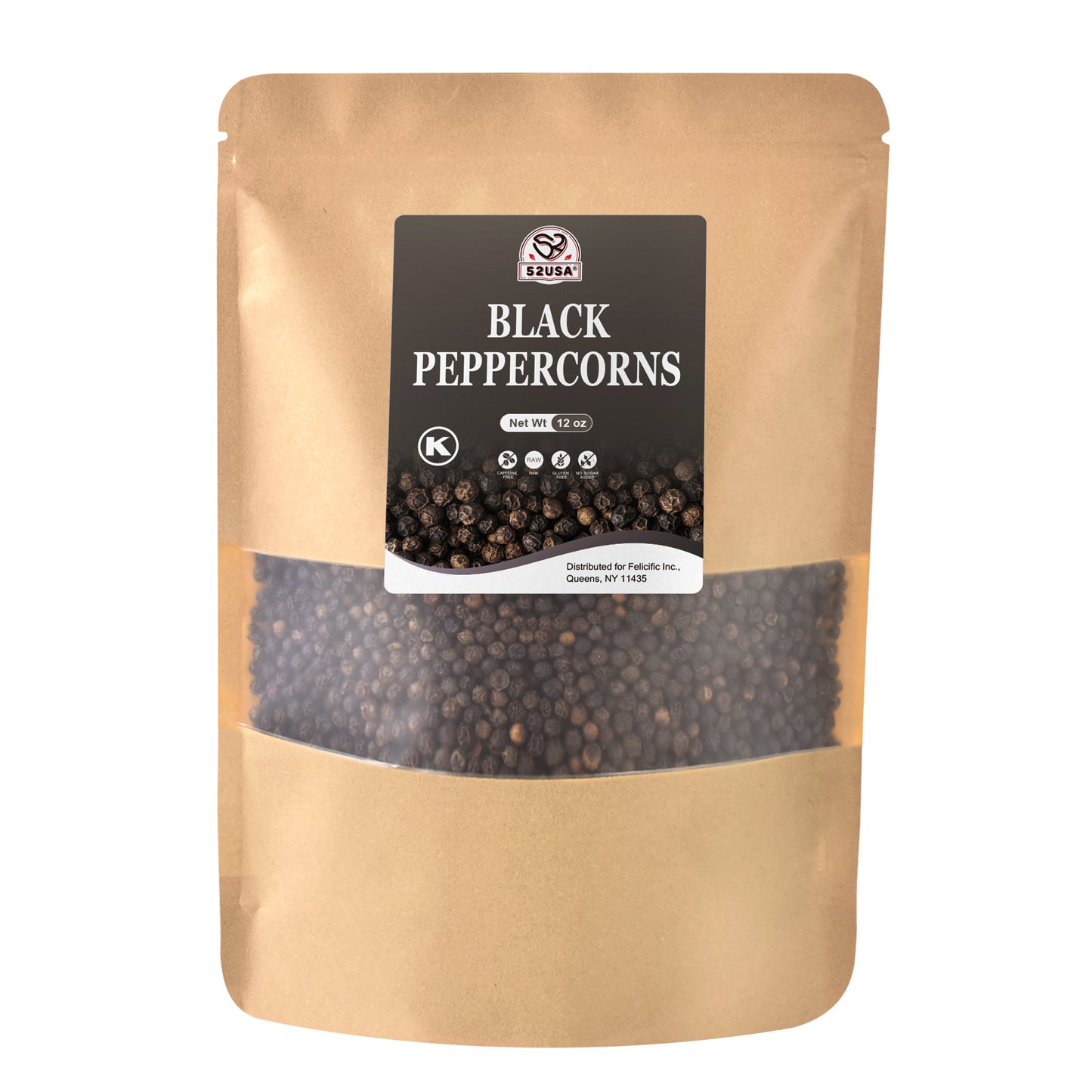 52usa Whole Black Pepper 12oz