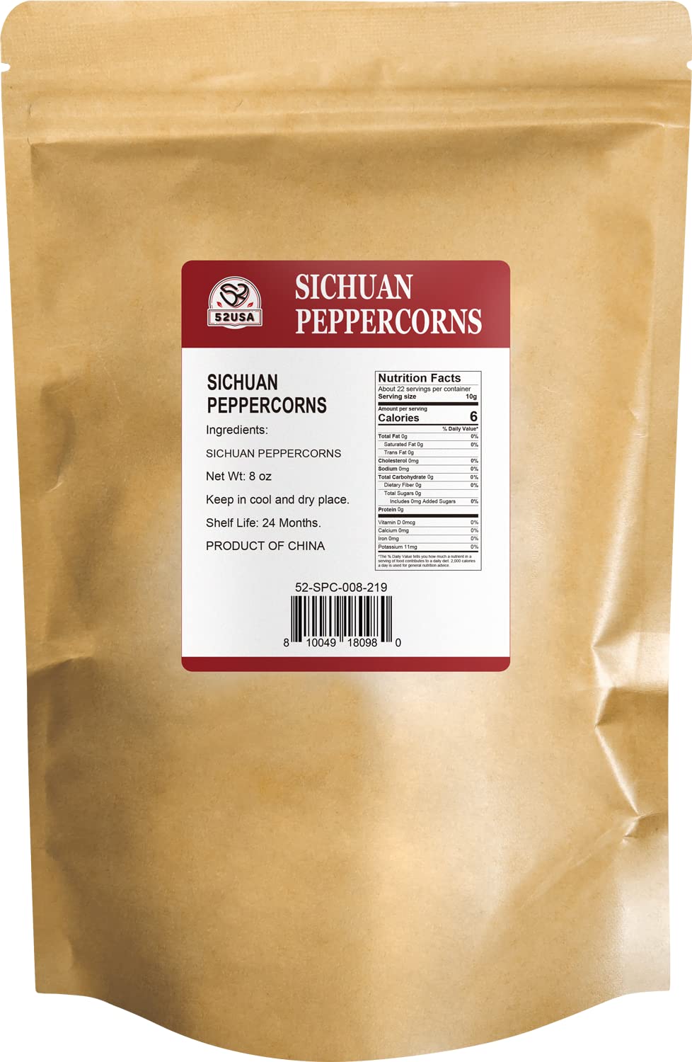 52USA Sichuan Red Peppercorns 8oz