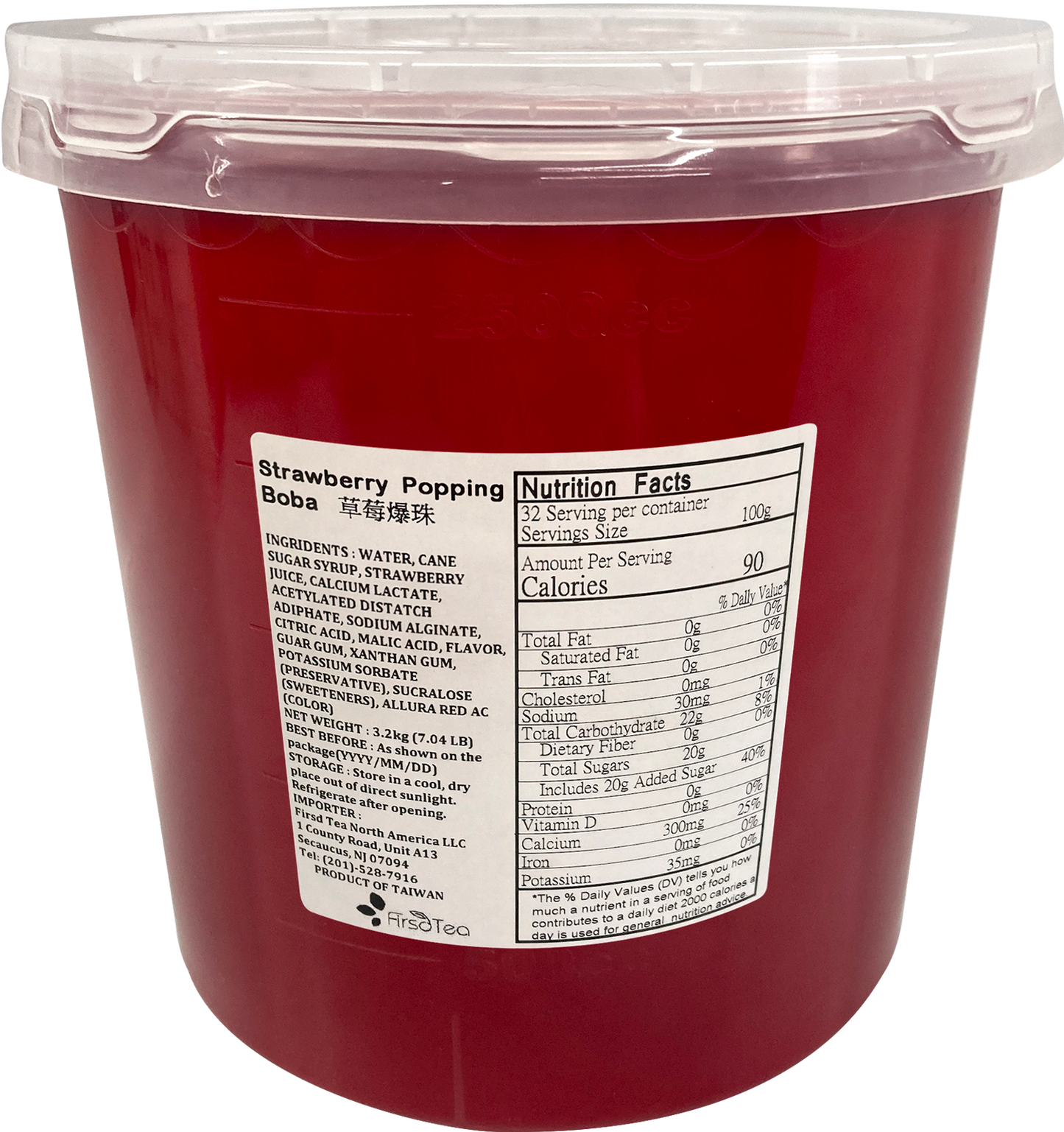 52usa Strawberry Popping Boba, 7lb