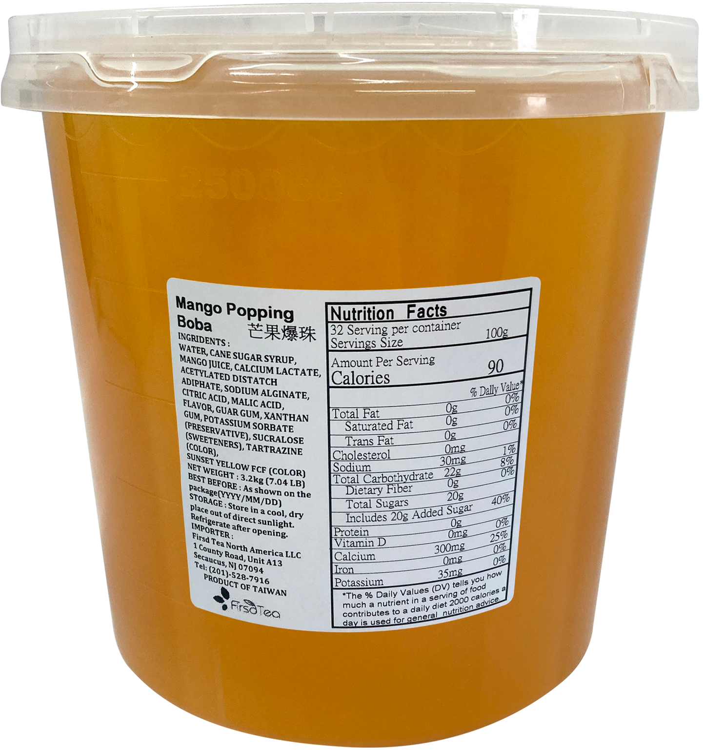 52usa Mango Popping Boba, 7lb