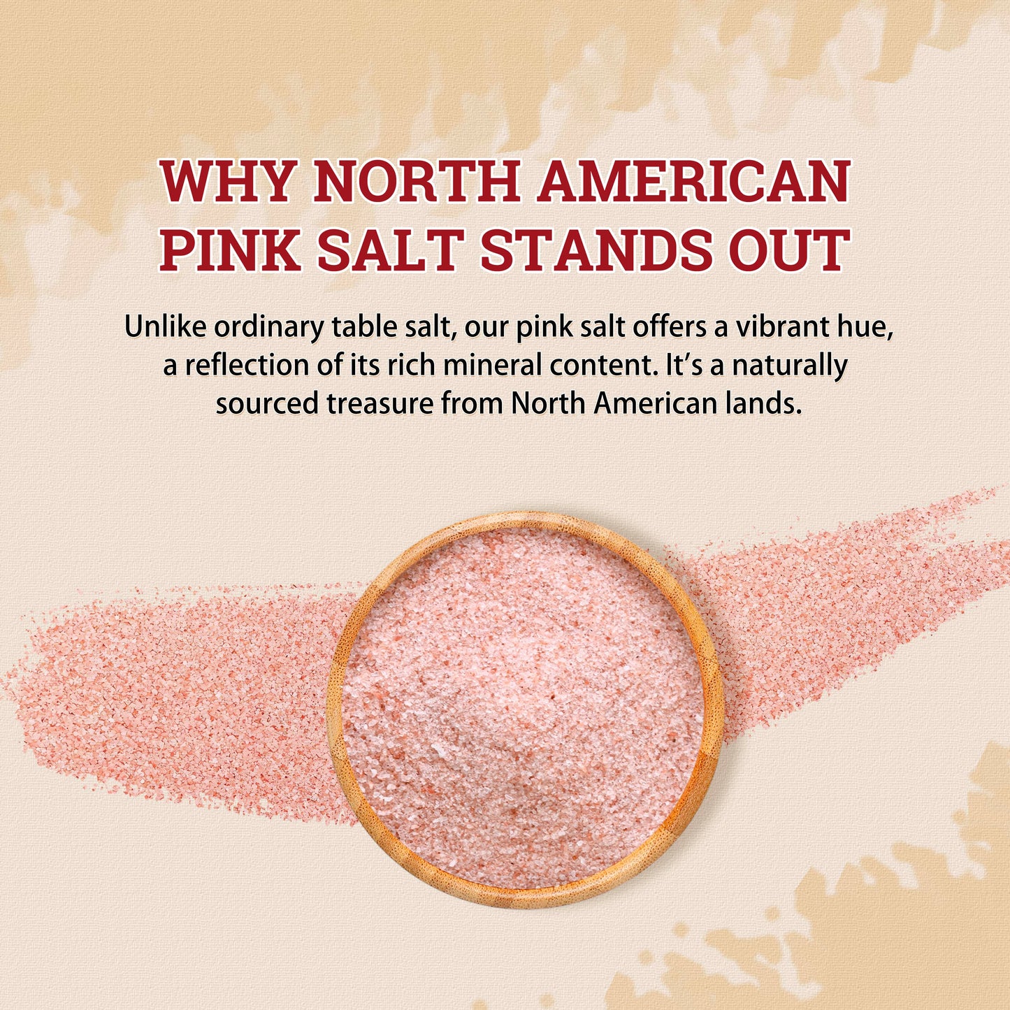 52USA North American Pink Salt, Fine Grain, 1lb