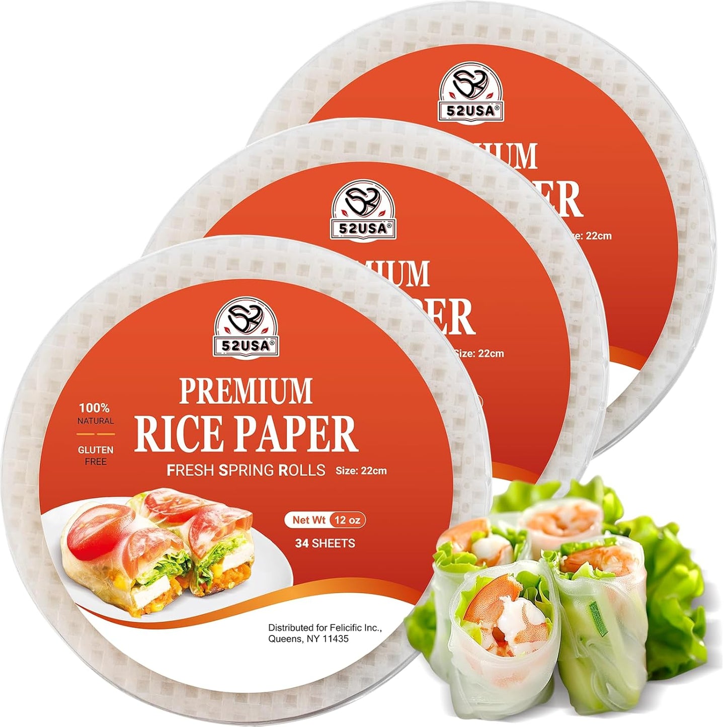 52USA Round Rice Paper