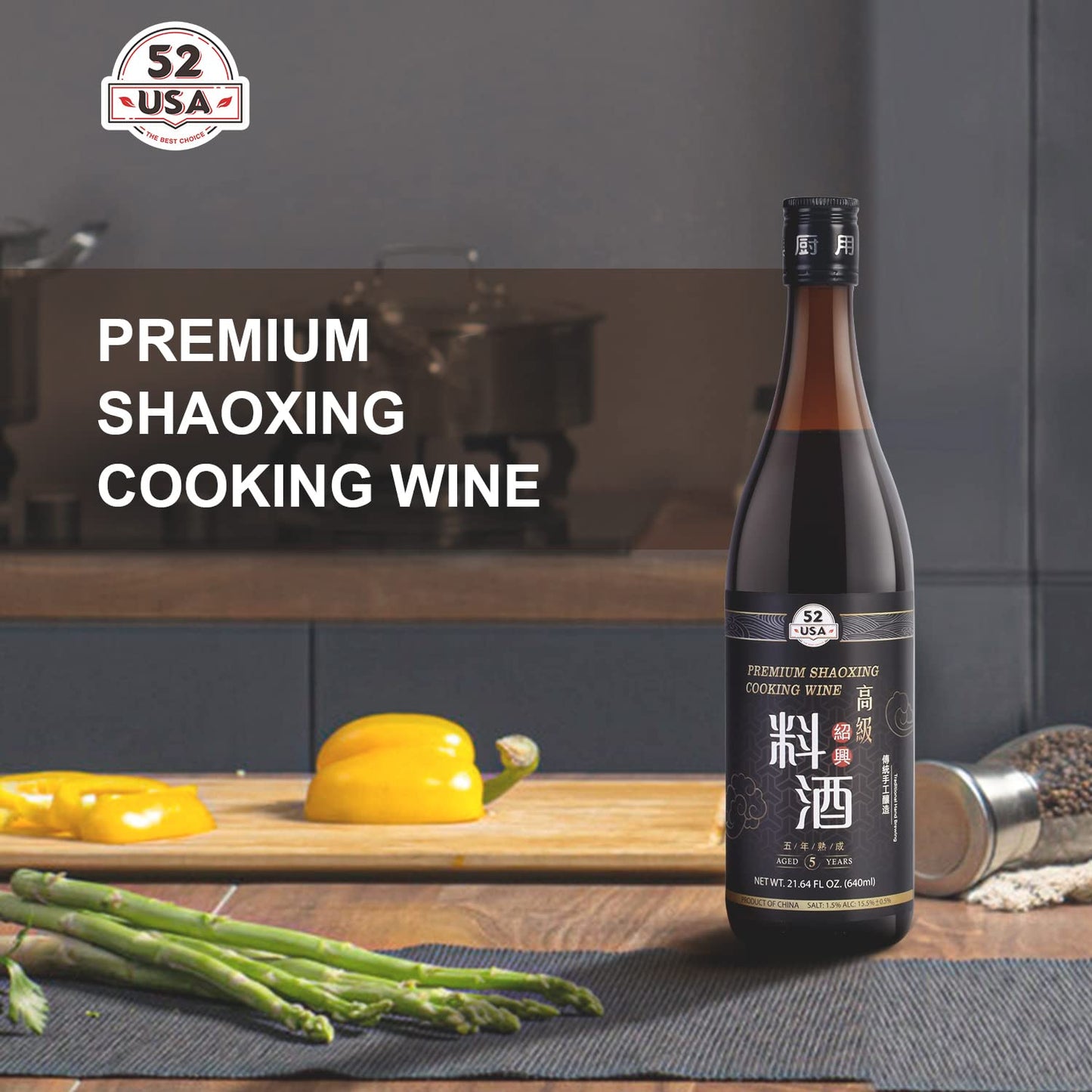 52usa Shaoxing Premuim Cooking Wine 640ml