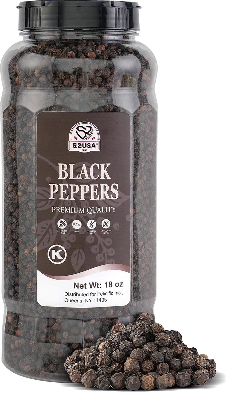 52USA Whole Black Peppercorns