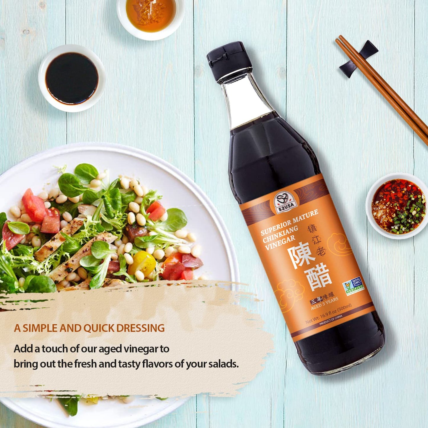 52usa Chinese Aged Black Rice Vinegar 16.9 fl oz