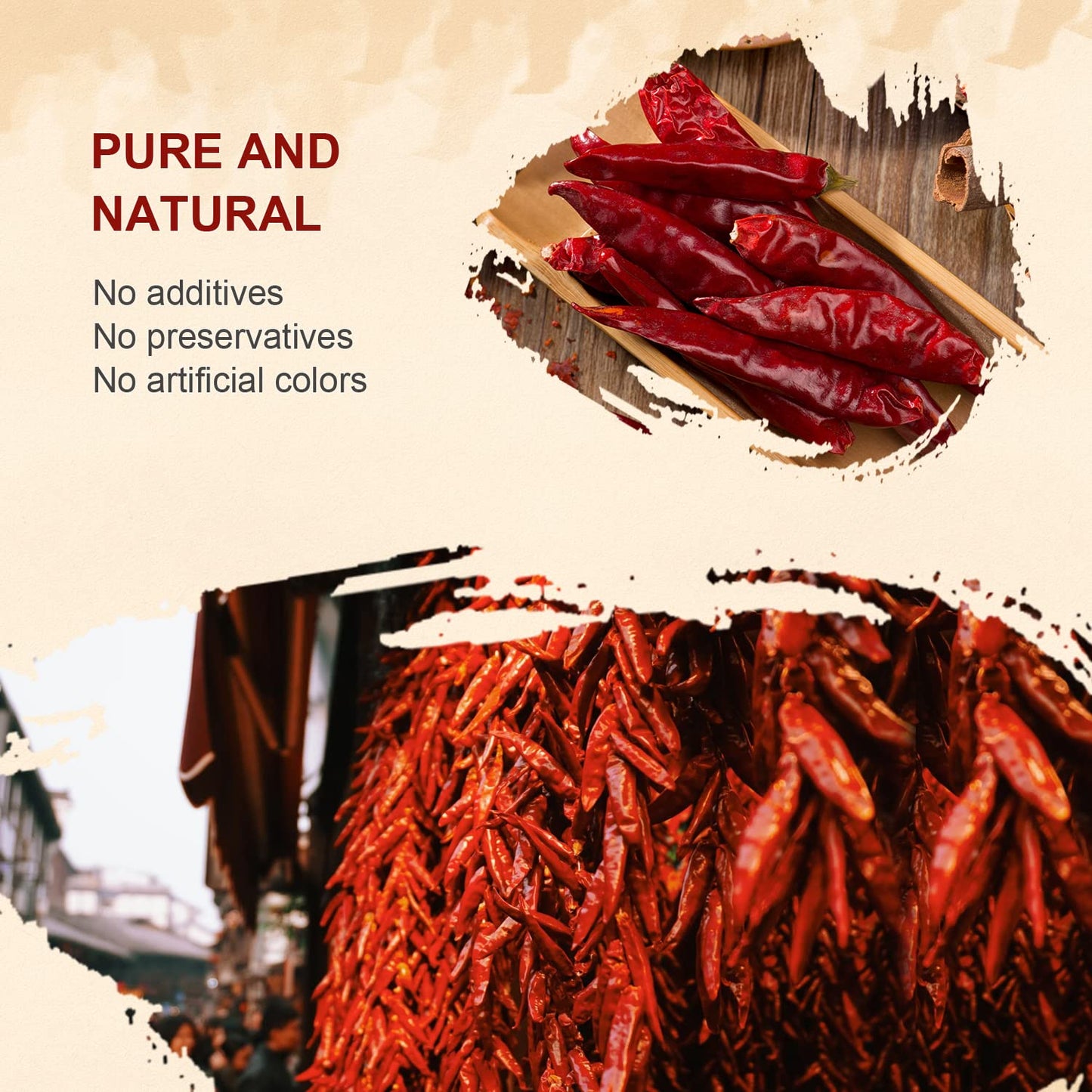 52usa Szechuan Red Whole Dried Chilis 4oz (Mild Hot)