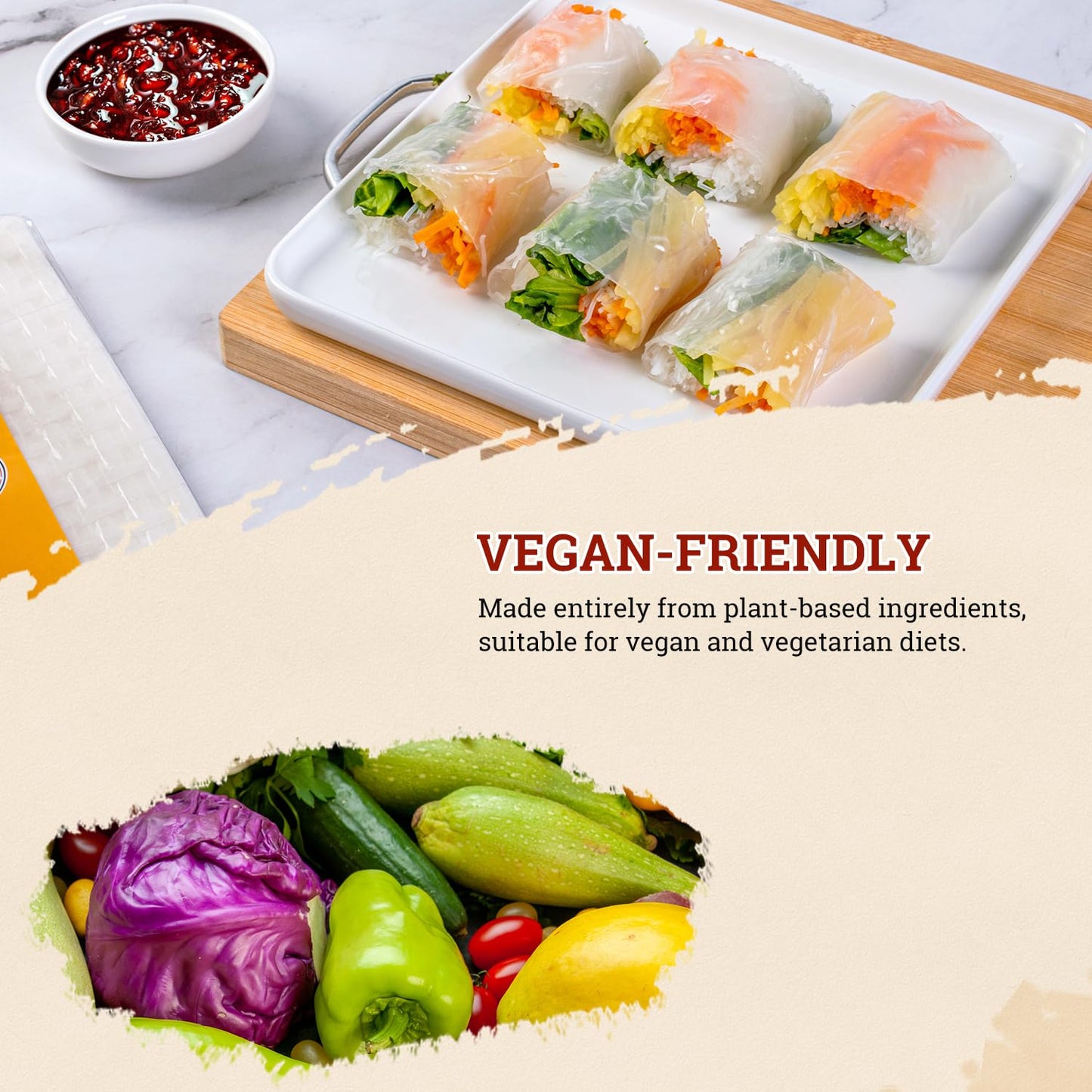 52USA Square Rice Paper