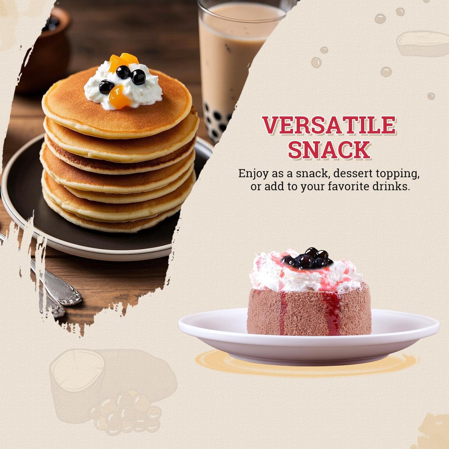 52USA Black Sugar Boba Tapioca Pearls – 8.8oz (Pack of 2)