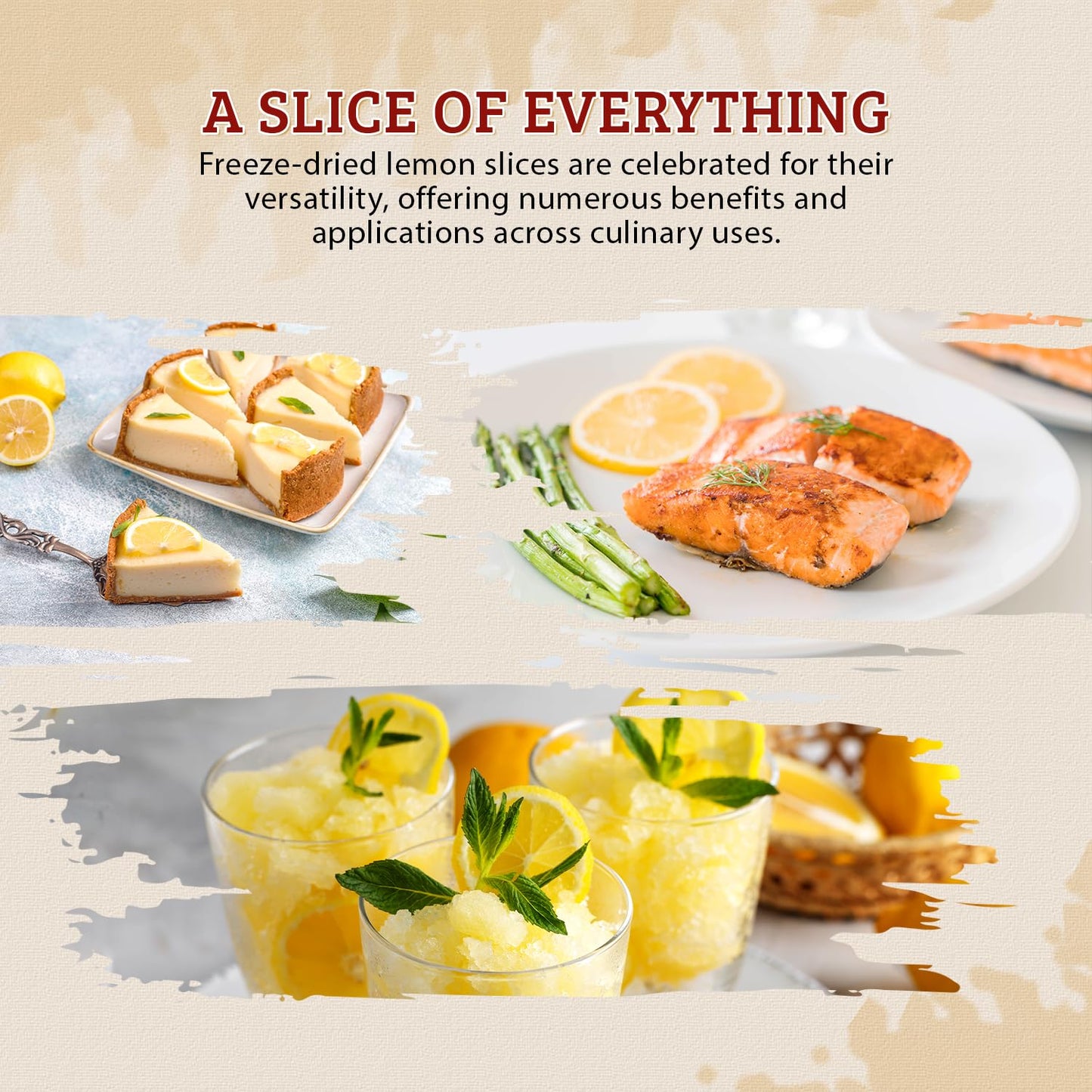 52USA Freeze-Dried Lemon Slices – 3oz, All-Natural