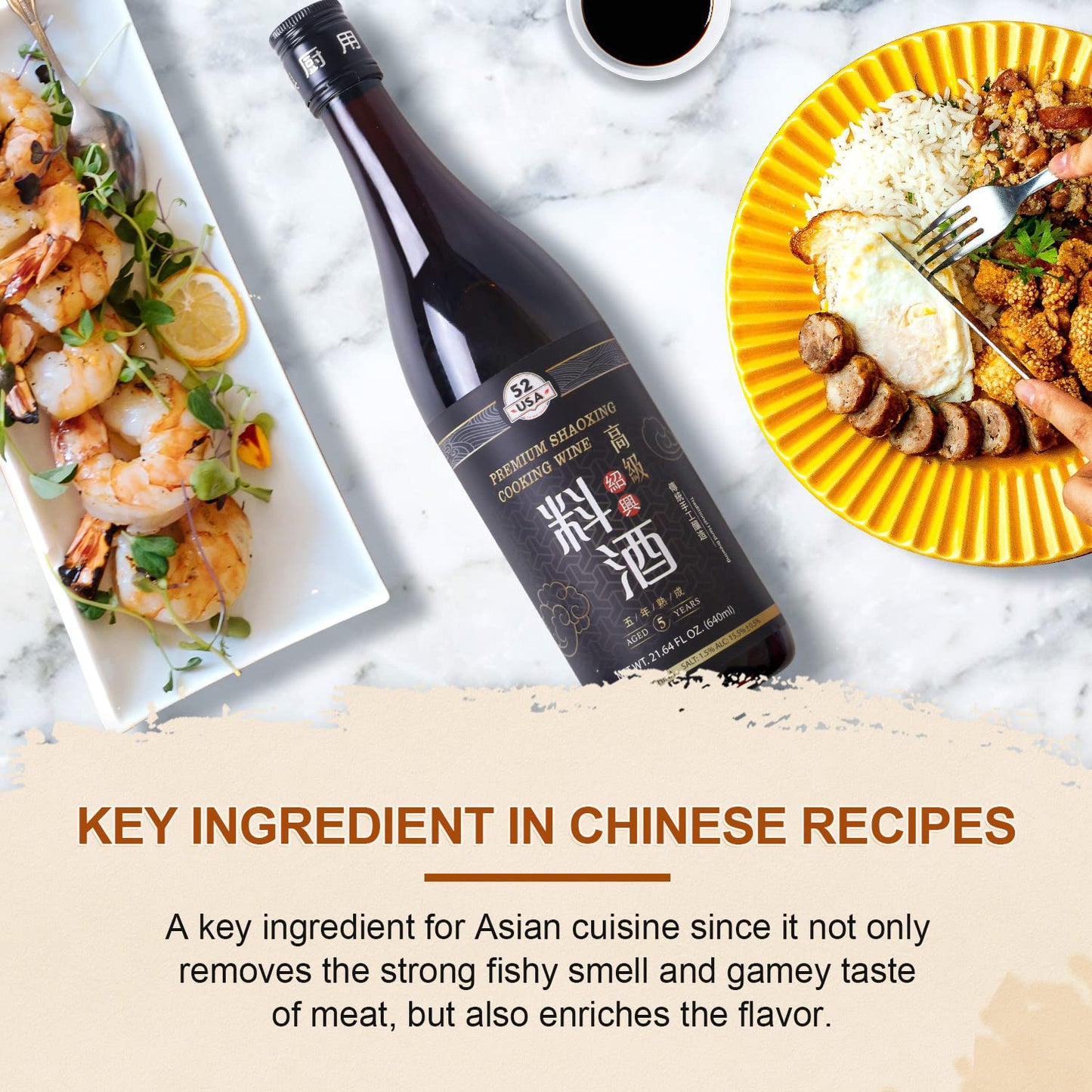 52usa Shaoxing Premuim Cooking Wine 640ml