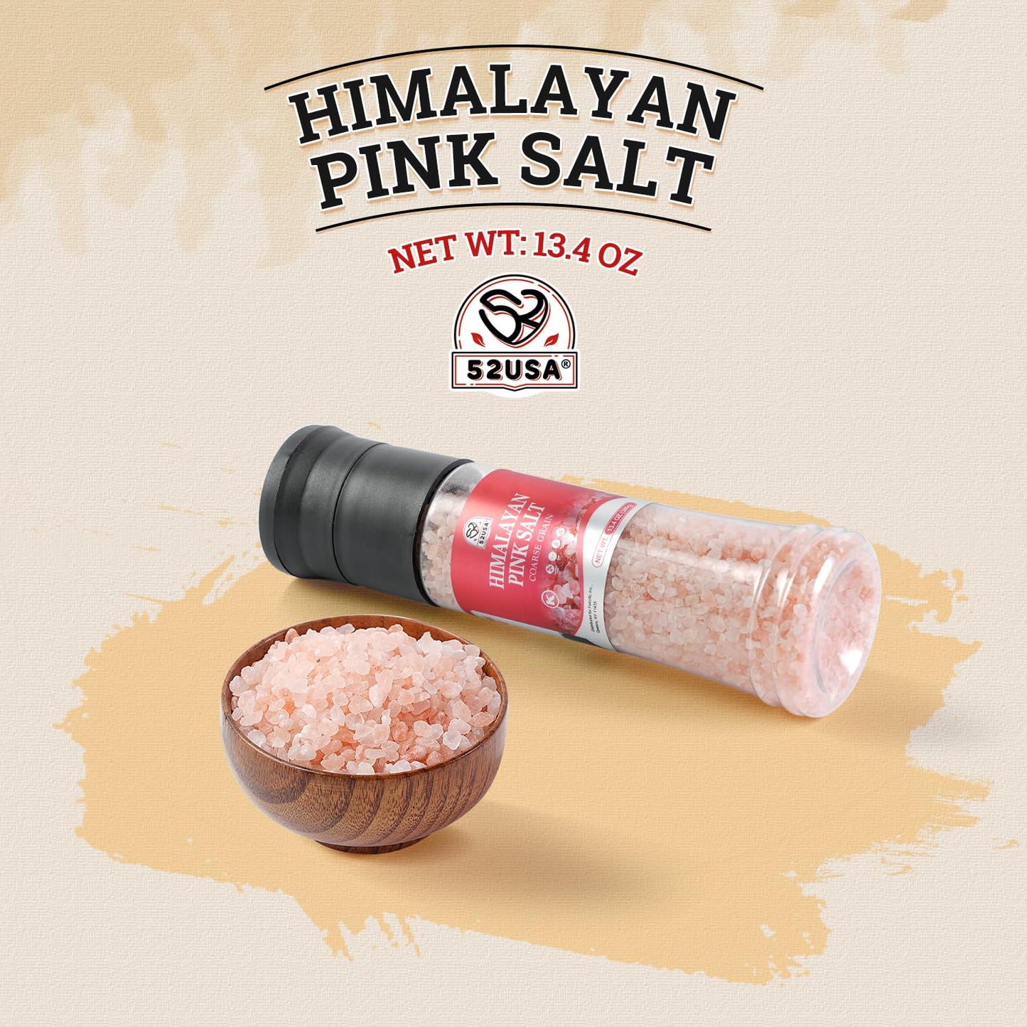 52USA Coarse Himalayan Pink Salt – 380g