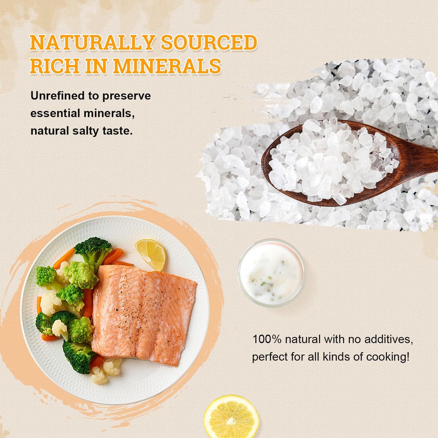 52USA Himalayan White Salt 39oz + Whole Black Peppercorns 18oz