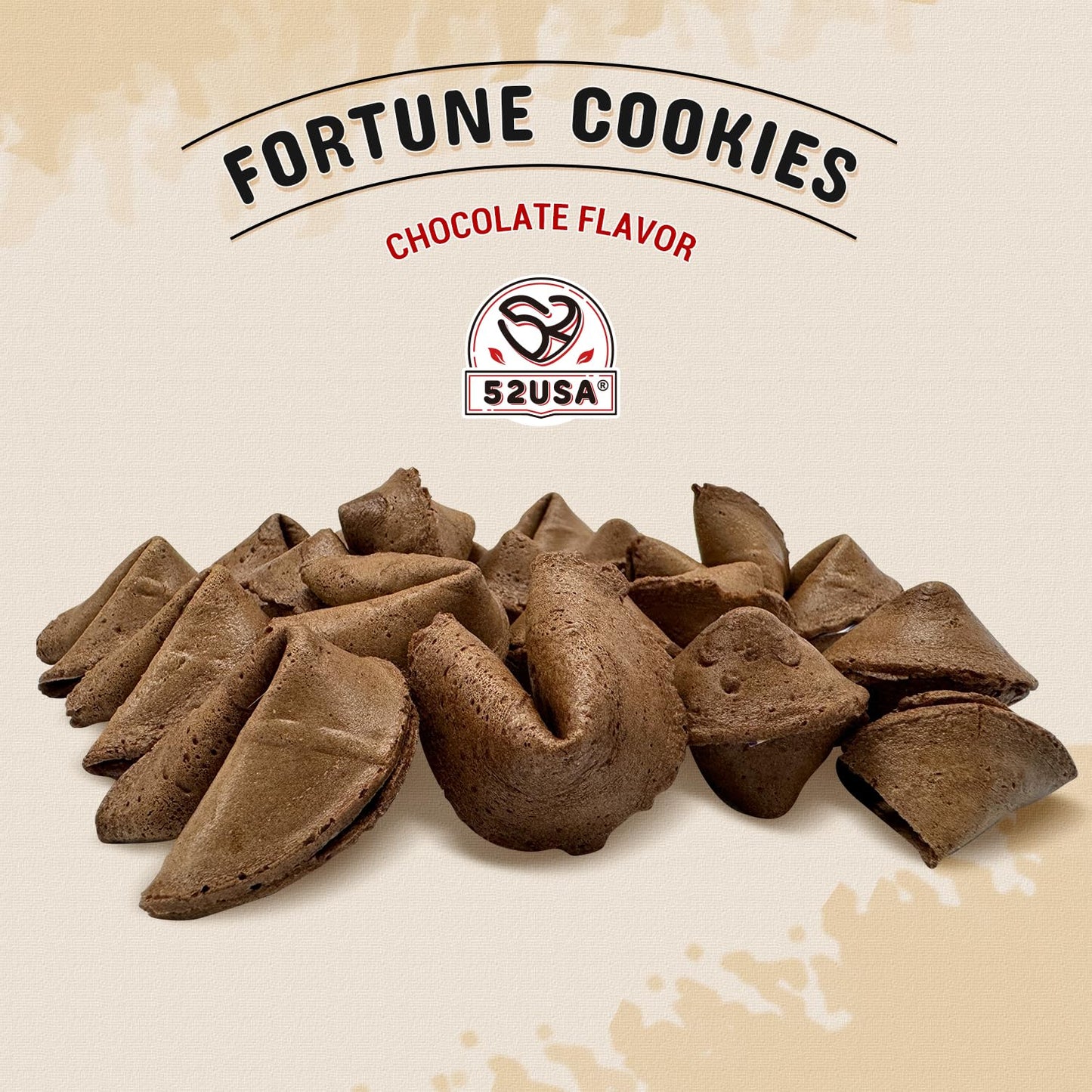 52USA Fortune Cookies, 350pcs, 3-in-1 Flavor