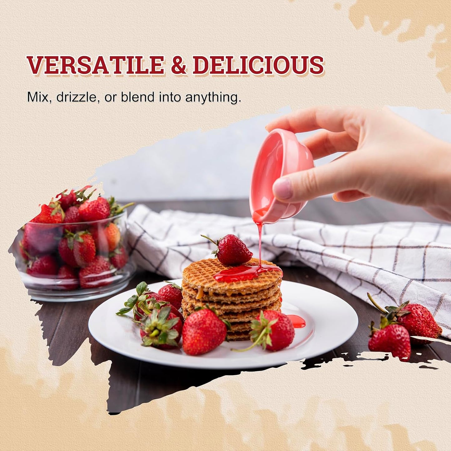 52USA Strawberry Flavored Syrup – 68oz (2L), Natural & Gluten-Free