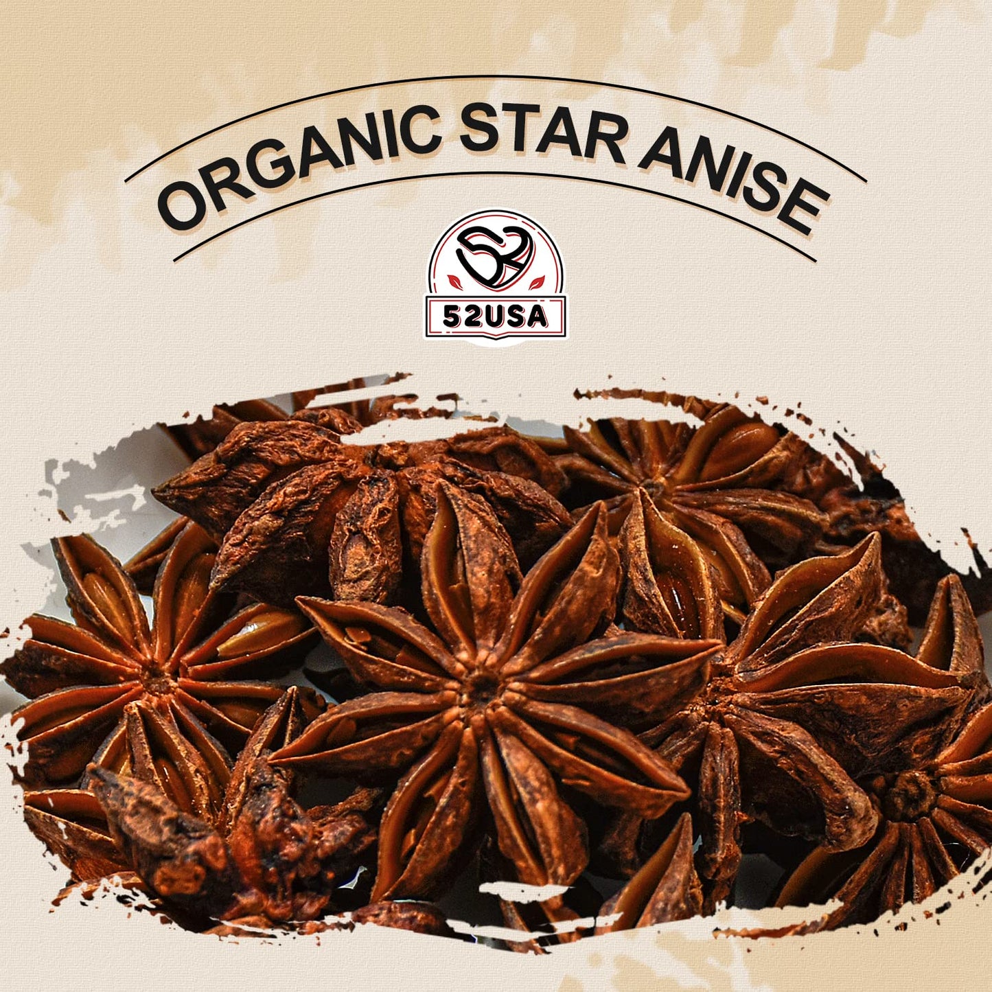52USA Organic Star Anise Whole, 16oz