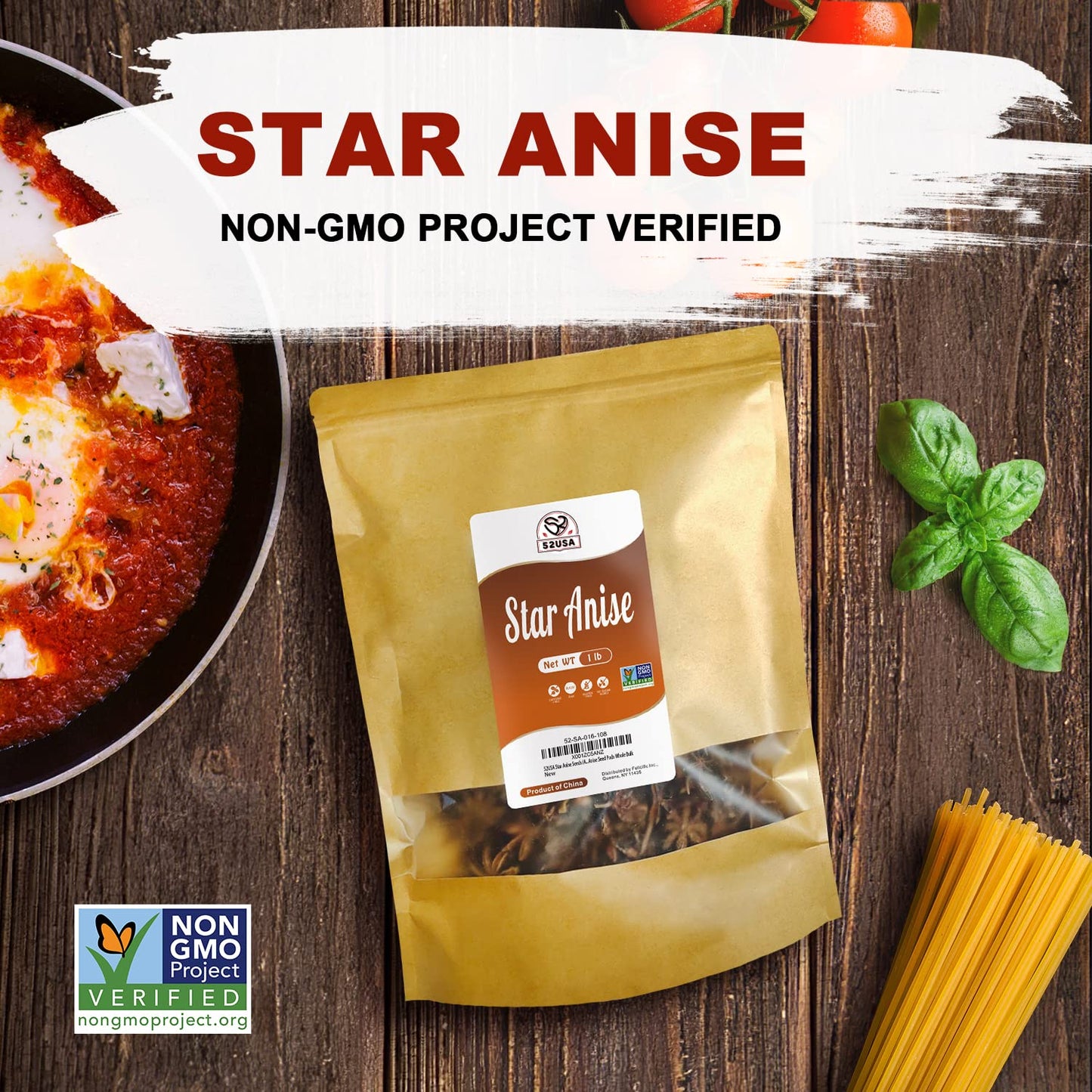 52USA Star Anise Whole, 16oz