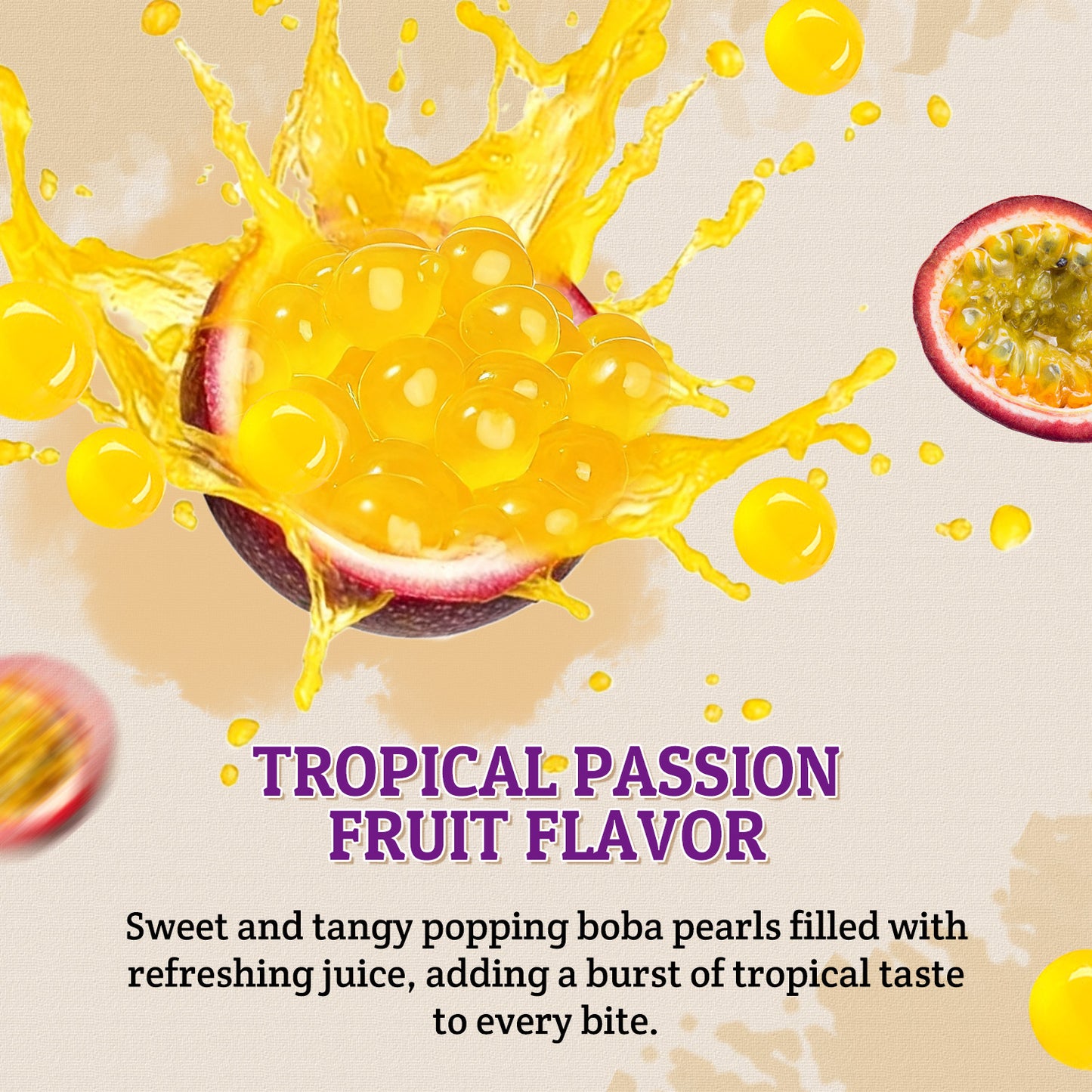 52USA Passion Fruit Popping Boba (7 lb / 3.2 kg)