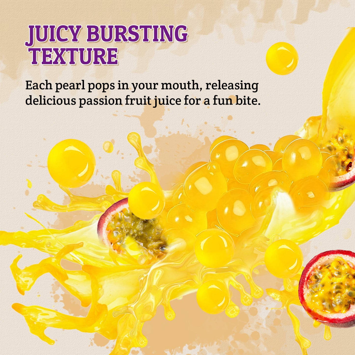 52USA Passion Fruit Popping Boba (7 lb / 3.2 kg)