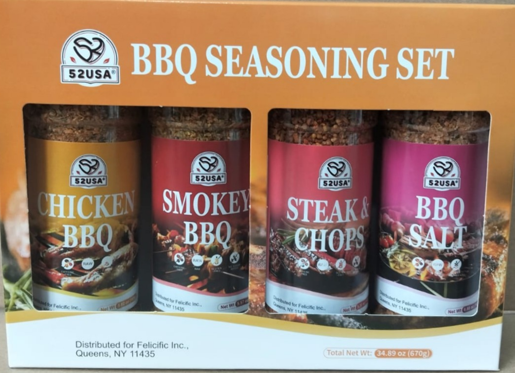 52usa BBQ seasoning Set 4 packs