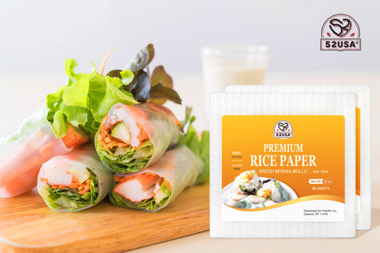Fresh & Flavorful: Vietnamese-Style Spring Rolls with Square Rice Paper