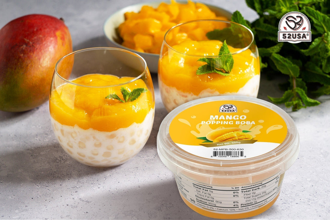 Yogurt Parfait with 52USA Mango Popping Boba