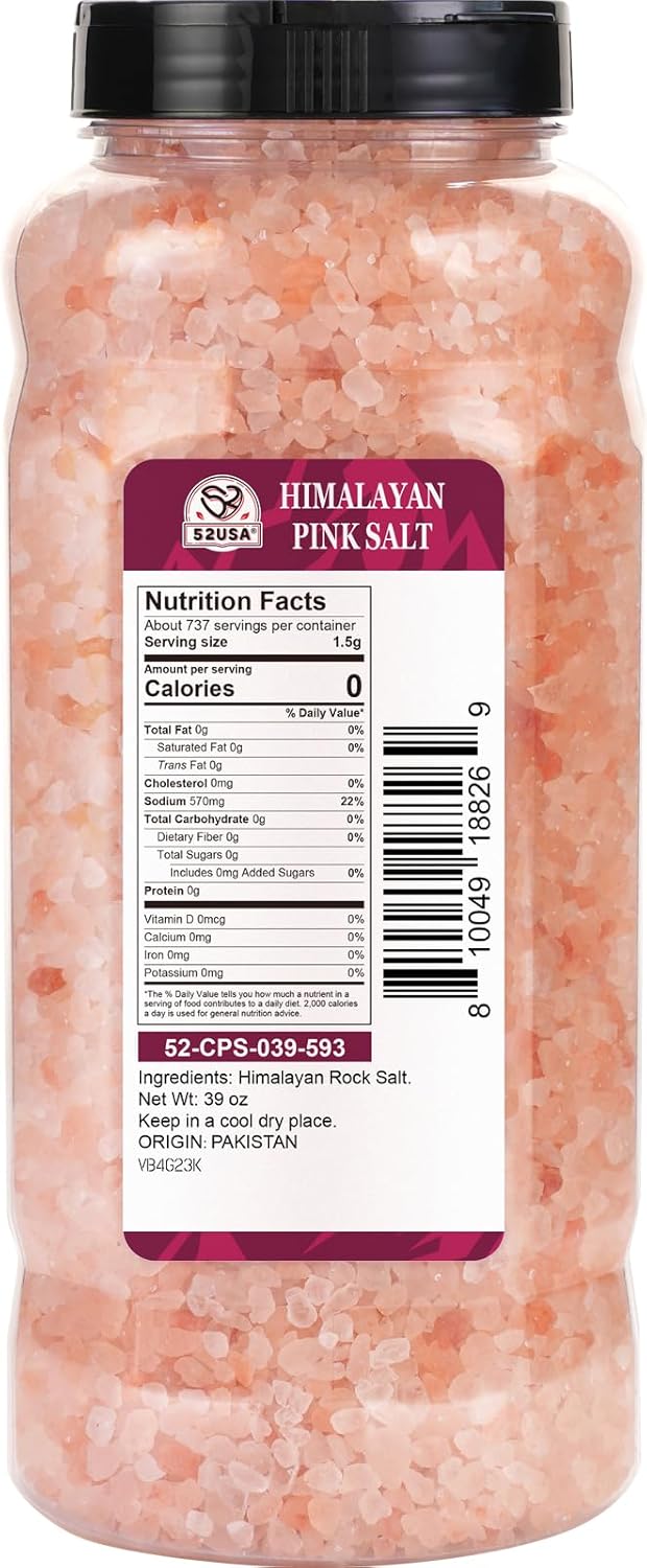 Himalayan Pink Salt, Coarse Grain, 39 oz