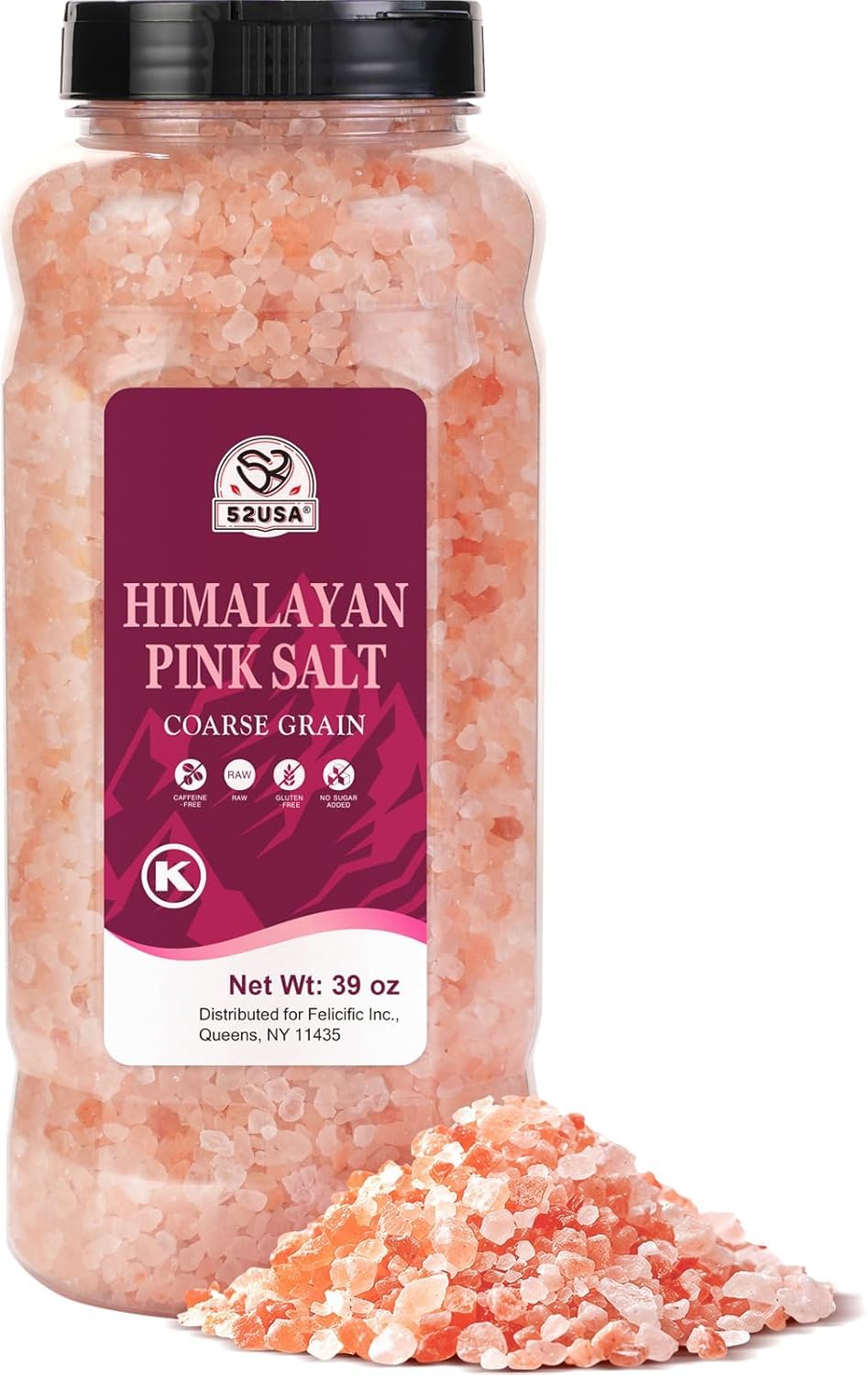Himalayan Pink Salt, Coarse Grain, 39 oz