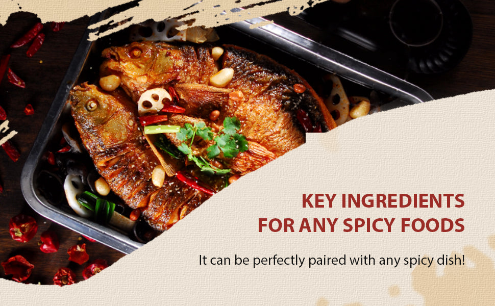 52USA Dried Chilli Peppers, Whole Dried Chilies 4 oz, Mild Spicy Chili Peppers, 100% Natural & Premium Sichuan Red Dry Chilis, Red Chili Peppers, Dry Sichuan Chile Peppers Great for Mexican Recipes