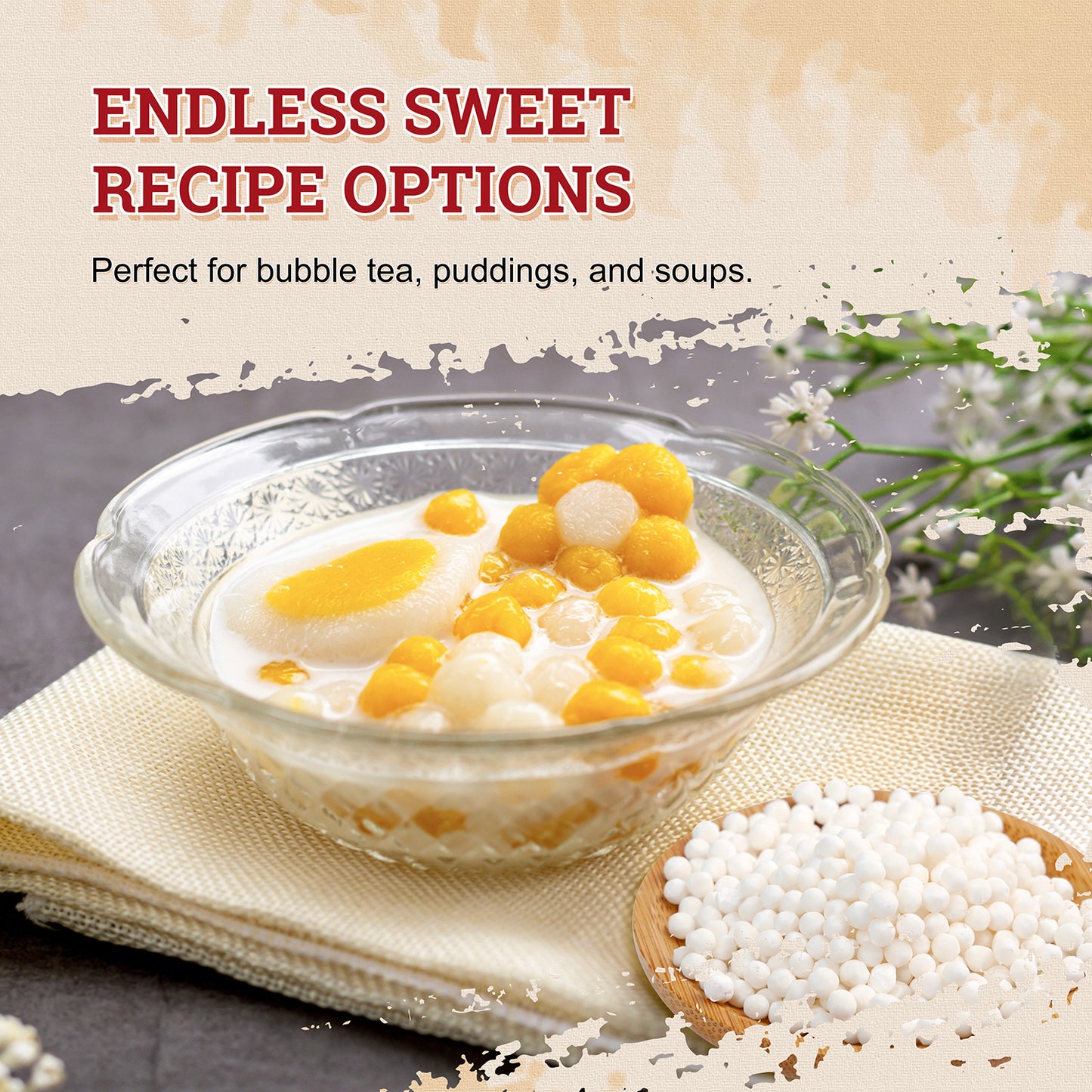 52USA Sago Pearls (Small Tapioca Pearls) 1.1 lb (500 g) - 2pack