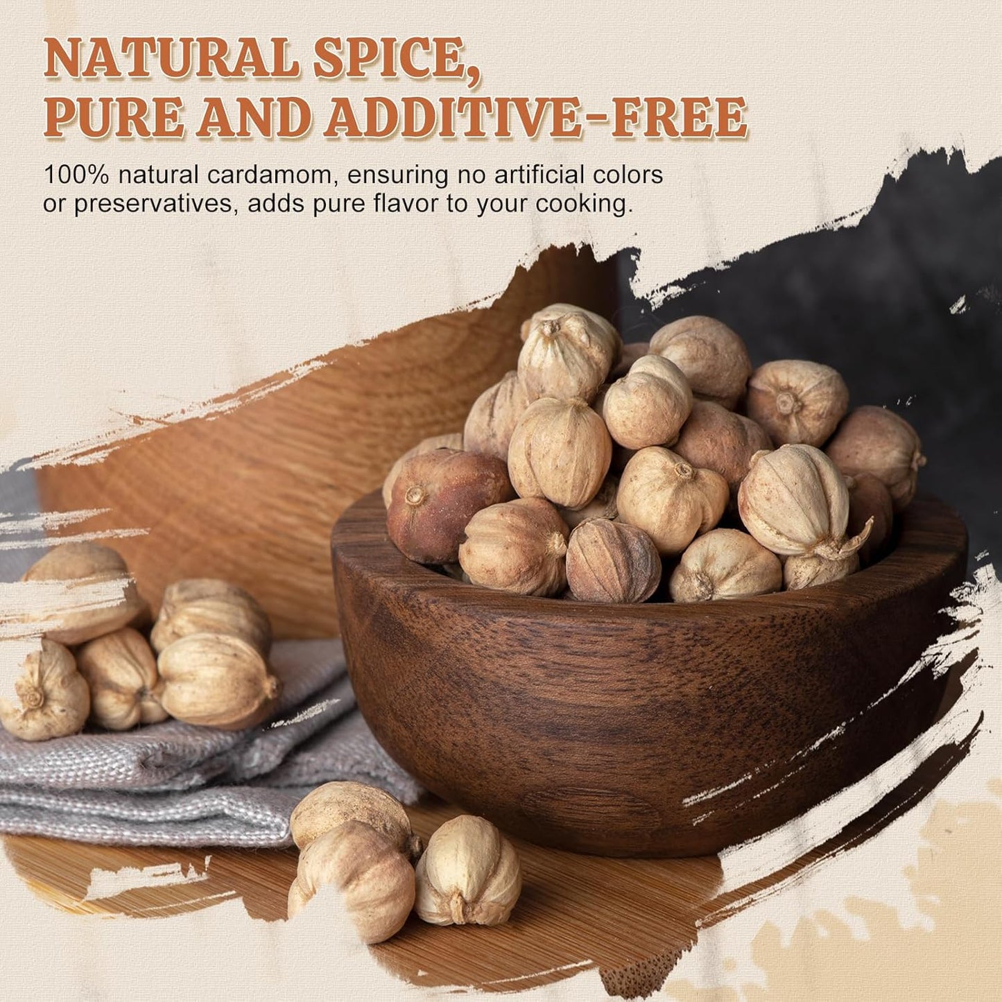 Cardamom Pods, White Cardamom, 4oz