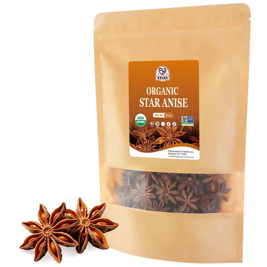 52USA Organic Star Anise - 4oz | Non-GMO, Whole Spice | Premium Quality for Cooking, Baking & Tea | Natural Flavor & Aroma