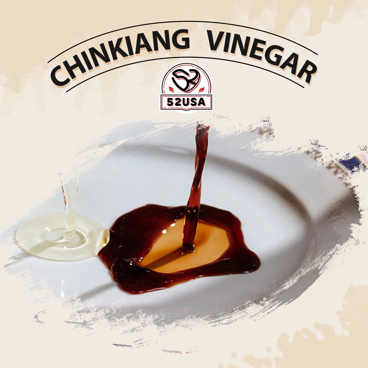 52USA Chinkiang Vinegar 16.9 fl oz (500ml), 3 Years Mature Aged Black Rice Vinegar, Chinese Black Vinegar, Zhenjiang Vinegar. Non-GMO Project Verified Vinegar