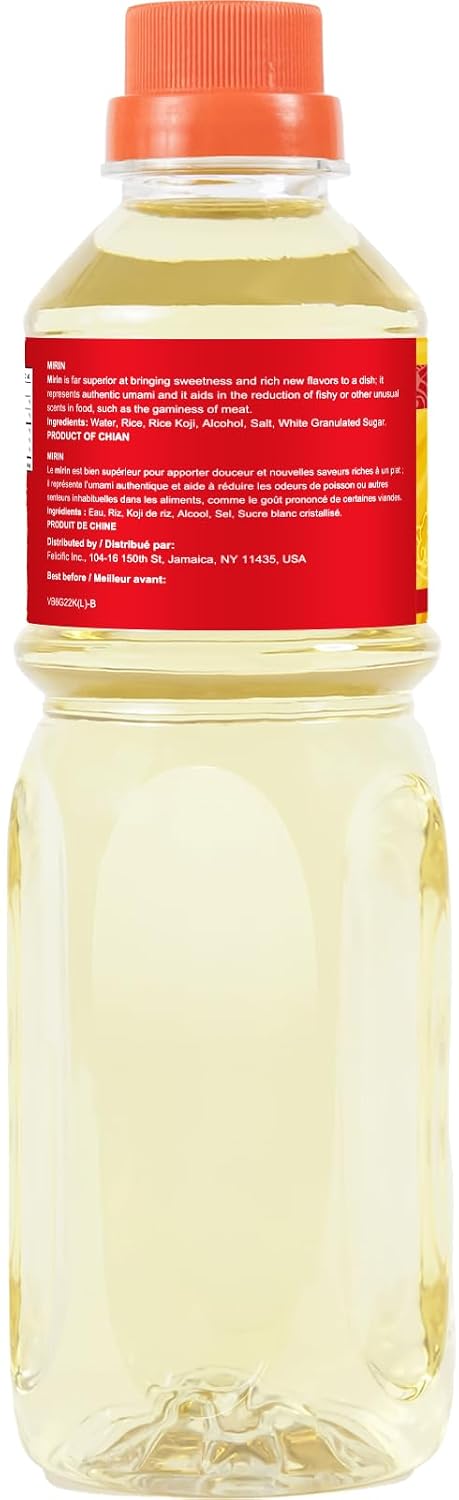 52USA Mirin Cooking Wine, Authentic Japanese Seasoning for Sauces Japanese Mirin for Teriyaki Sauce, Marinades, and Glazes, 16.9 FL OZ Bottle