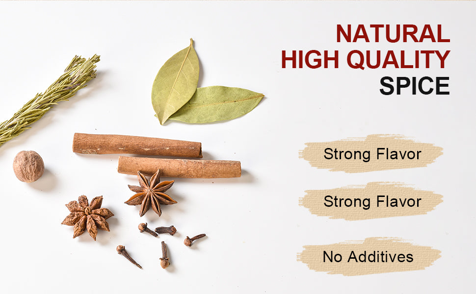52USA Cinnamon Sticks, Star Anise, Whole Cloves - 4oz Each, All Natural Spice Set, No Preservatives, Perfect Kitchen Refill, Spice Gift Set