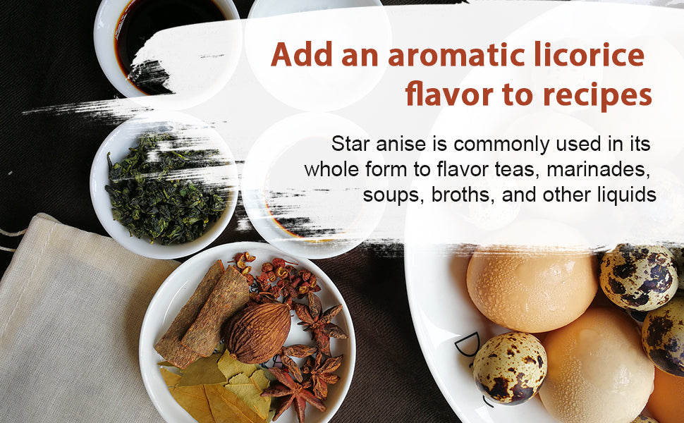 52USA Star Anise Whole, 4 Ounce (Pack of 1), NON-GMO Verified Chinese Star Anise Whole, Dried Star Anises Pods for Tea and baking