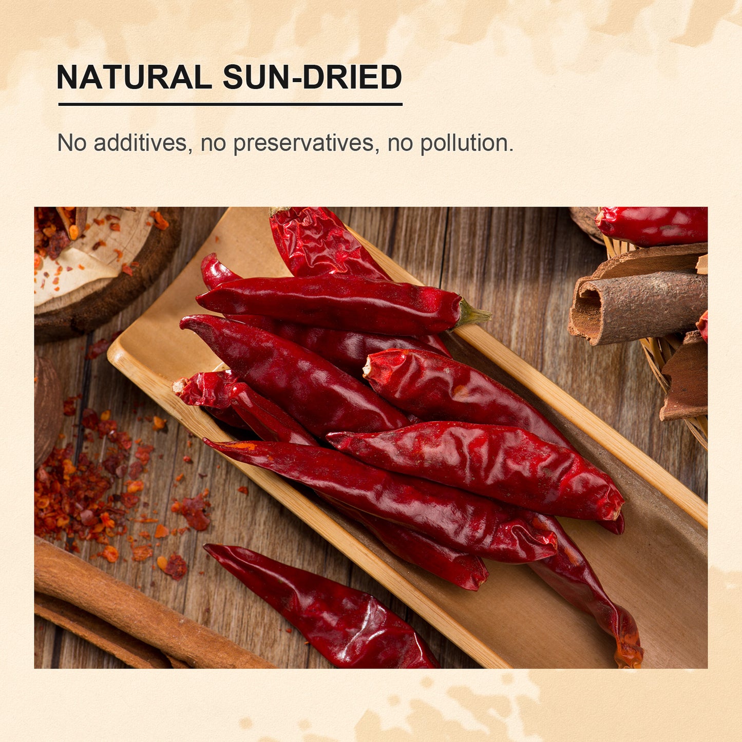 52USA Dried Chilli Peppers, Whole Dried Chilies 4 oz, Mild Spicy Chili Peppers, 100% Natural & Premium Sichuan Red Dry Chilis, Red Chili Peppers, Dry Sichuan Chile Peppers Great for Mexican Recipes