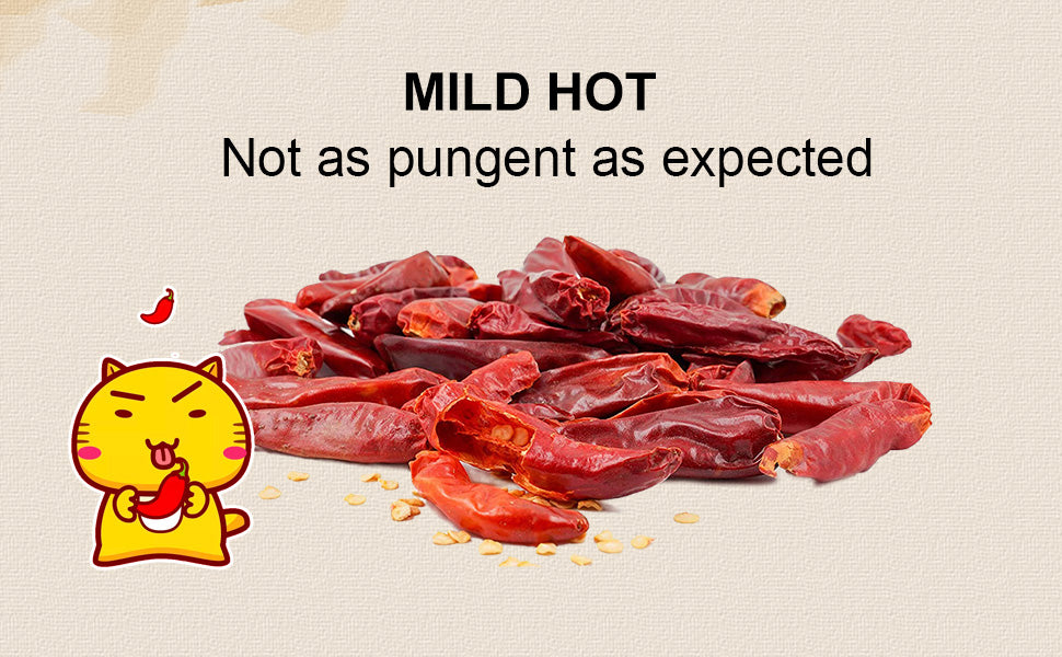 52USA Dried Chilli Peppers, Whole Dried Chilies 4 oz, Mild Spicy Chili Peppers, 100% Natural & Premium Sichuan Red Dry Chilis, Red Chili Peppers, Dry Sichuan Chile Peppers Great for Mexican Recipes