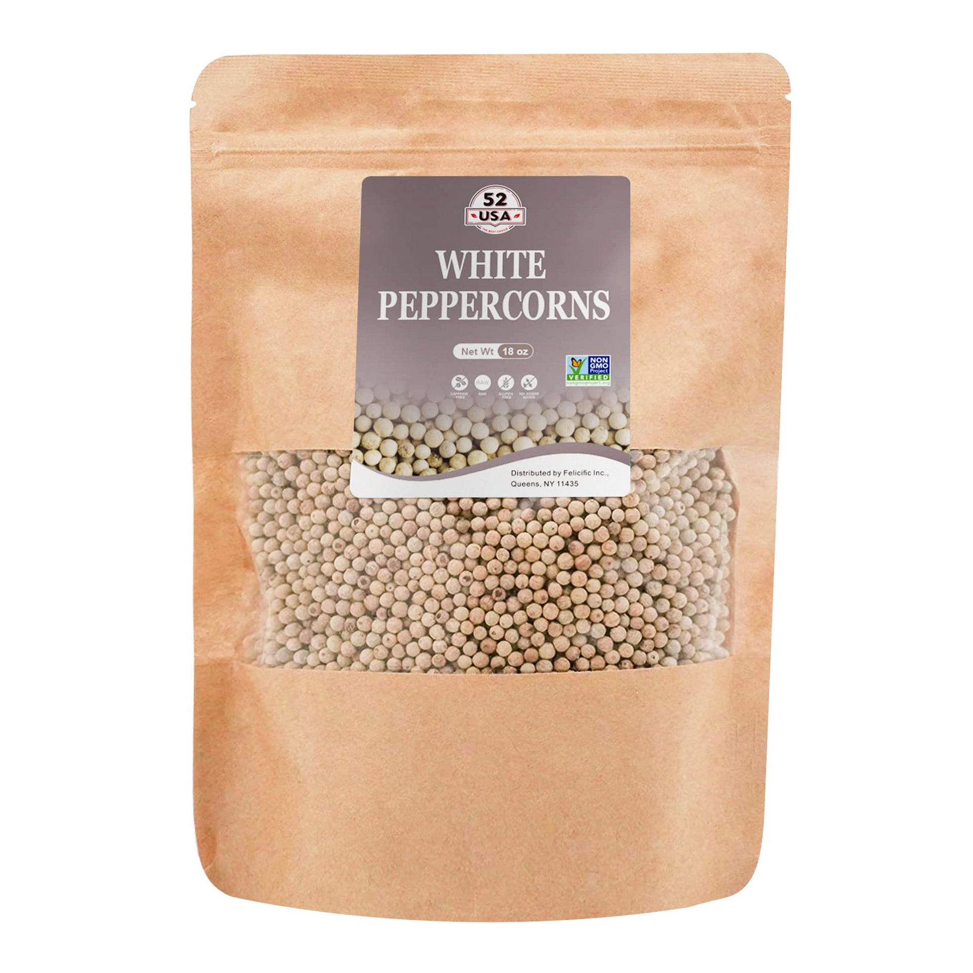52usa White Whole Peppercorn, 18oz
