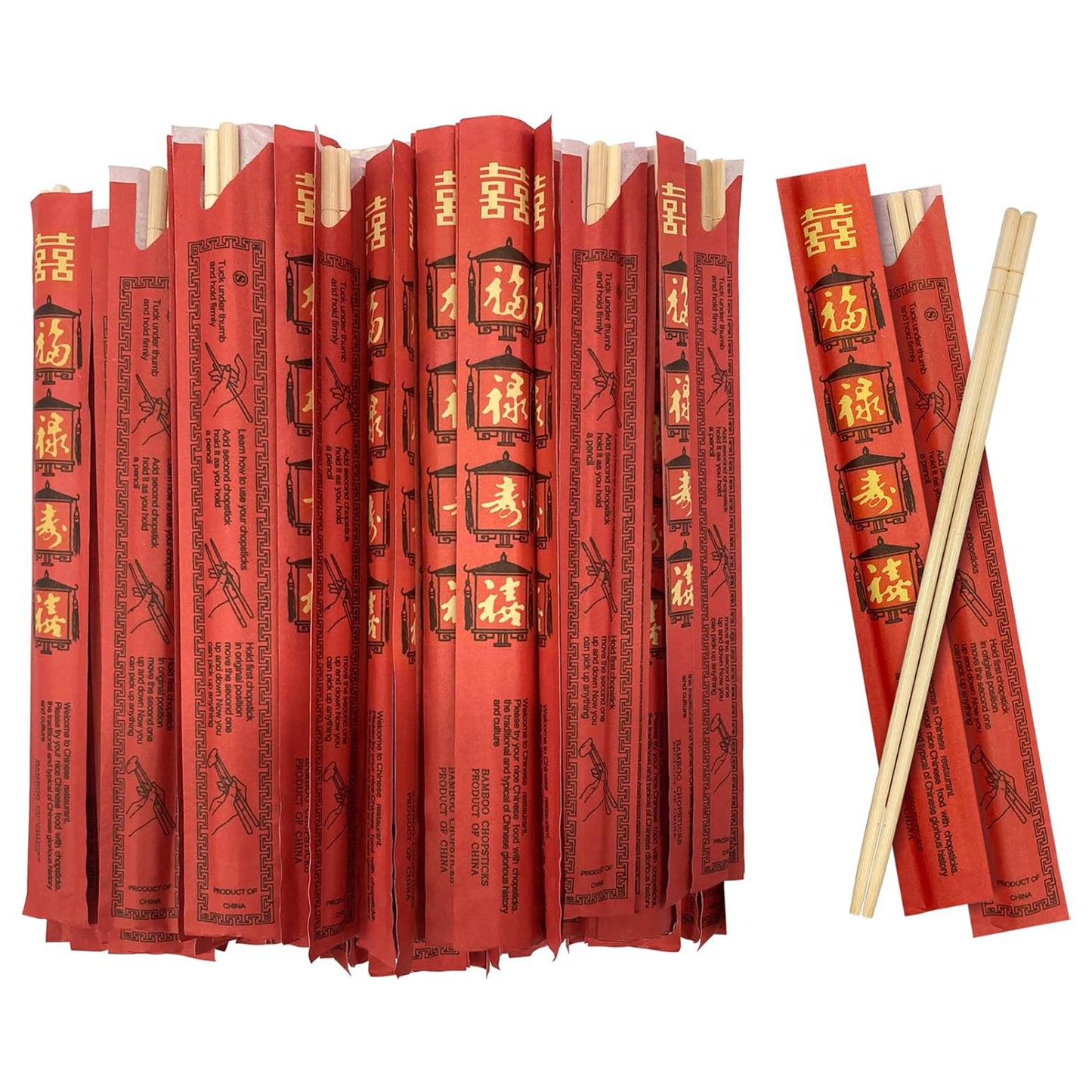 52USA Disposable Bamboo Chopsticks (2000 Pairs)