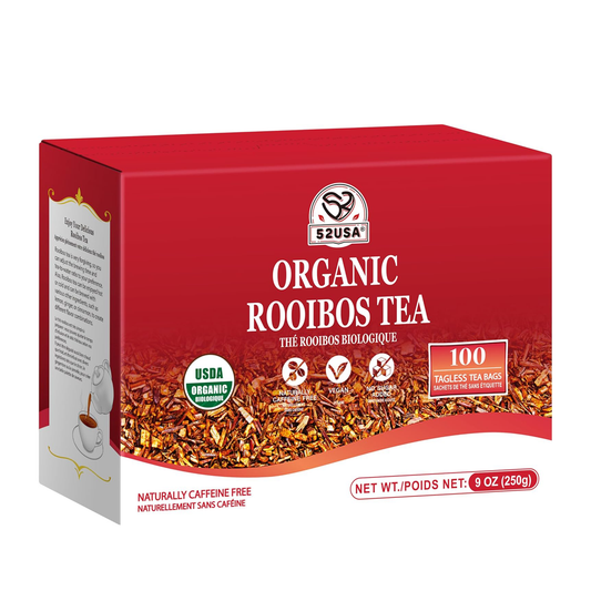52USA Organic Rooibos Tea – 100 Tea Bags, 9oz