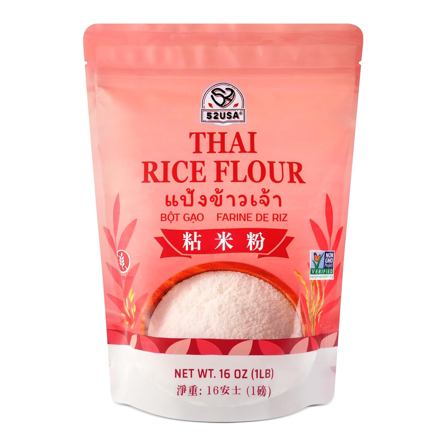 52USA Thai Rice Flour – 16oz, All-Natural
