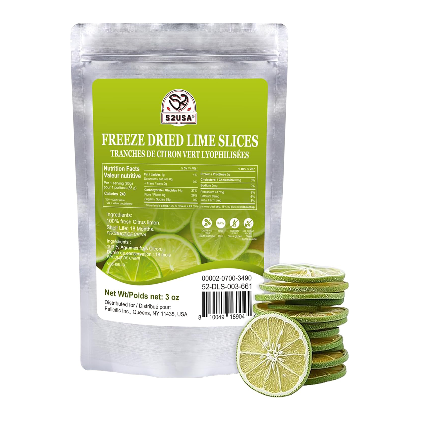 52USA Freeze Dried Lime – 3oz