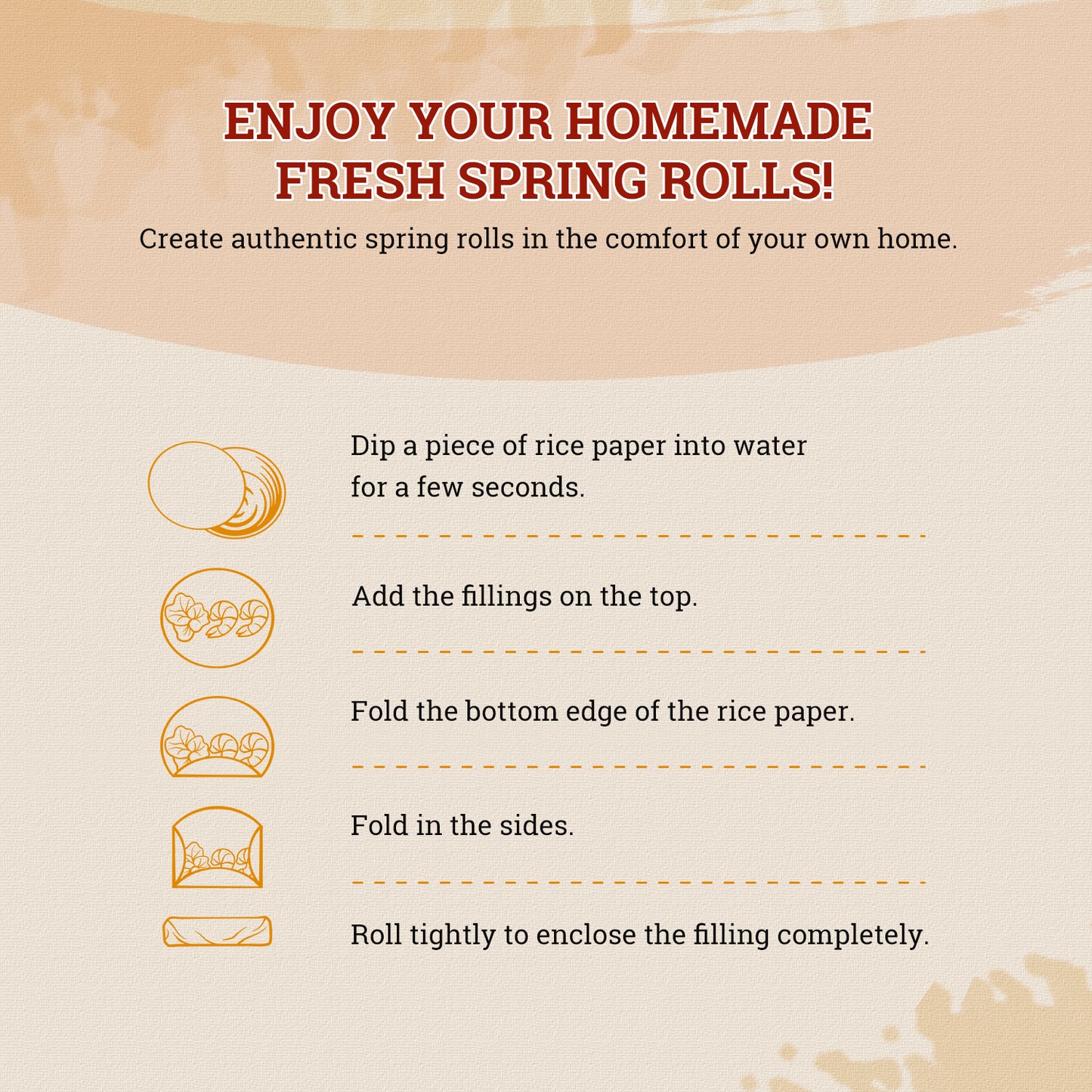 52USA Rice Paper, 1 Pack, Rice Paper Wrappers, Fresh Spring Roll & Dumplings-34 Sheets, Gluten-Free Wonton Wrapper, Vegan, Low Carb, Vietnamese Rices Wraps (Round, 22cm)