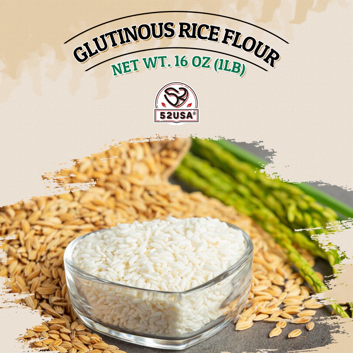 52USA Glutinous Rice Flour, 16oz